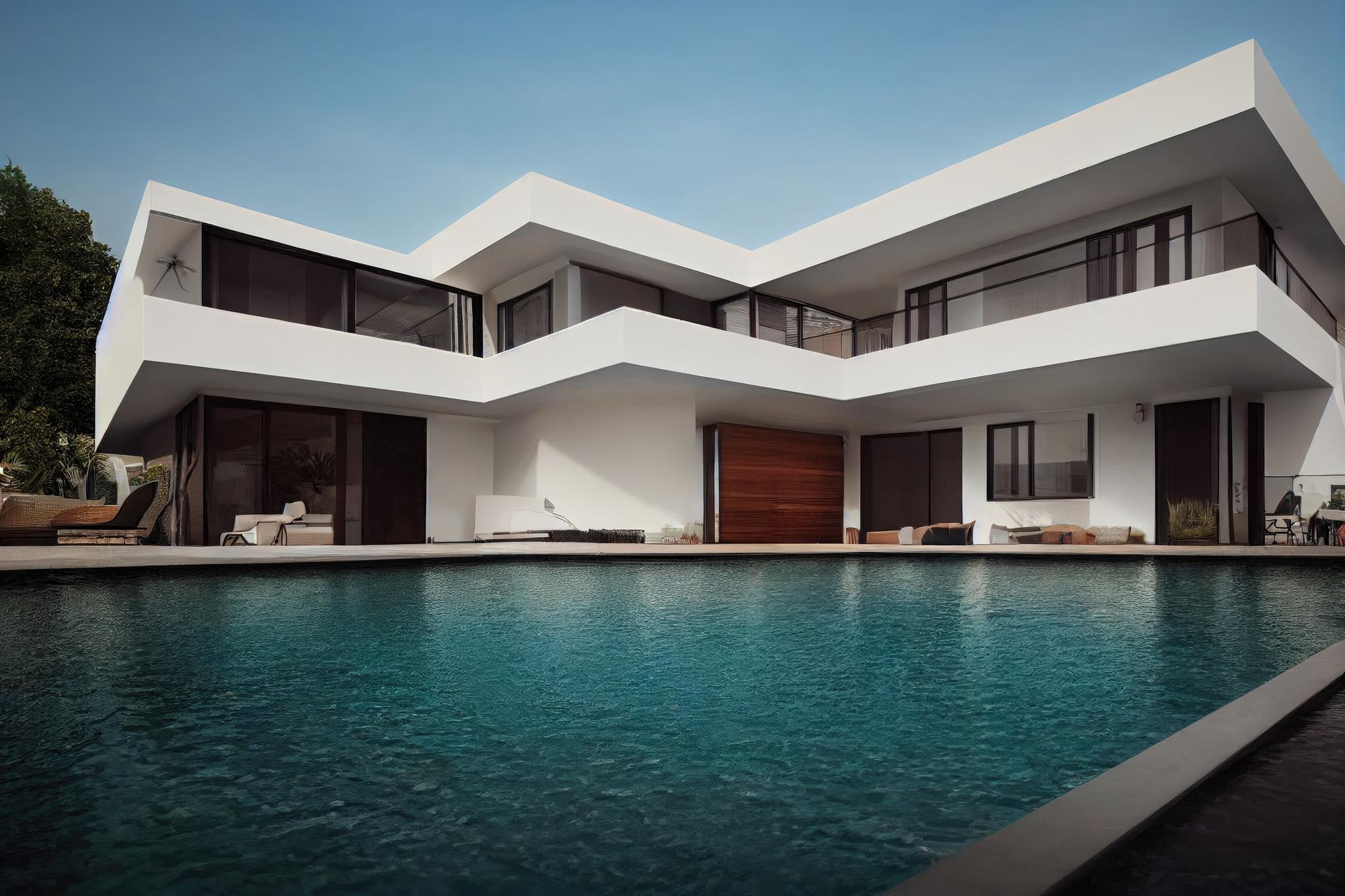Modern villa with a swimming pool